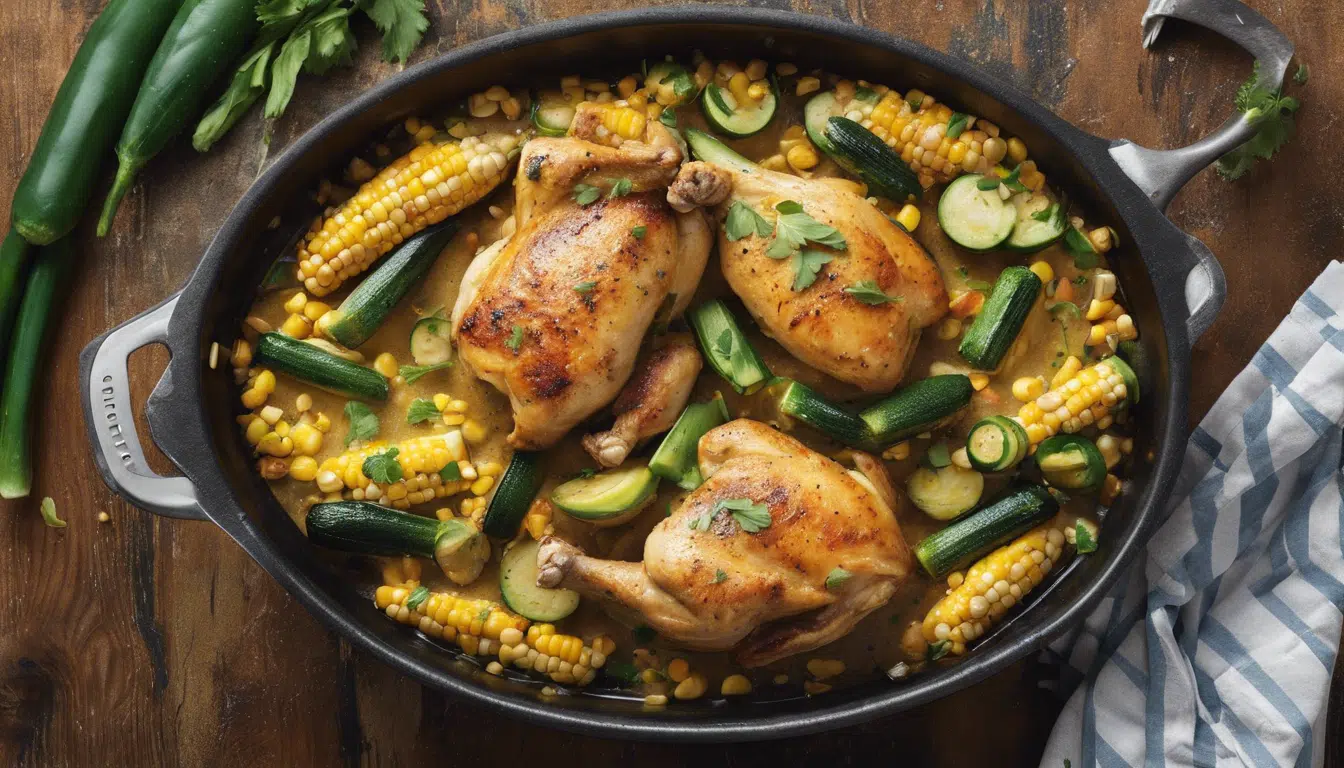 découvrez la recette miracle du poulet tout-en-un avec du maïs et des courgettes en seulement 7 ingrédients pour un dîner délicieux en un tour de main ! facile, rapide et savoureux.