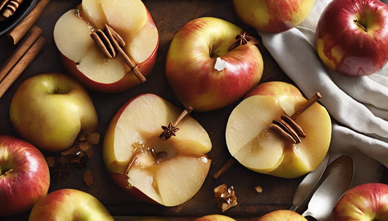 découvrez une recette irrésistible de pommes au four, parfumées au miel et agrémentées de fruits secs. un dessert fondant et savoureux, parfait pour régaler vos proches lors de vos repas.简