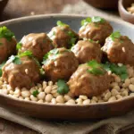 découvrez nos savoureuses boulettes de dinde, délicatement enrobées d'une sauce onctueuse coco-arachides. une fusion parfaite de saveurs exotiques qui éveillera vos papilles à chaque bouchée. idéales pour un repas réconfortant ou un dîner original, ces boulettes sont un véritable délice à partager en famille ou entre amis.