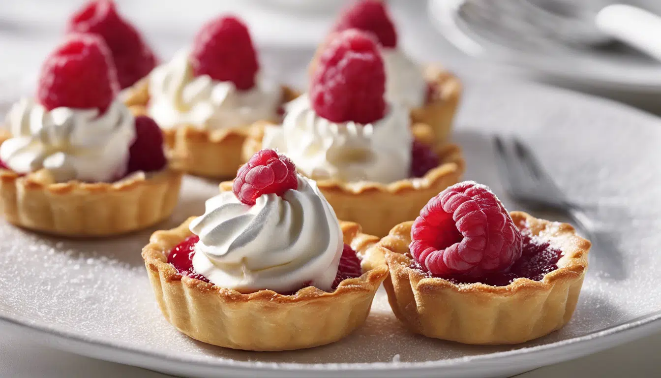 découvrez nos tartelettes express aux framboises et crème chantilly, un dessert délicieux et rapide à réaliser en moins de 20 minutes ! idéal pour surprendre vos invités ou vous faire plaisir lors d'une pause gourmande.